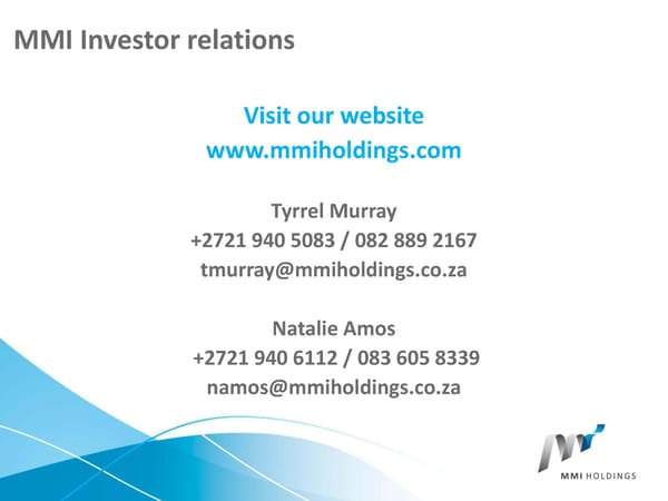 MMI Holdings | Semi-Annual December 2013 Interim Report - Page 36