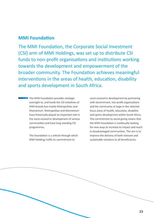 MMI Holdings | Corporate Profile - Page 32